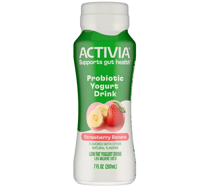 Activia Probiotic Dairy Drink, Strawberry Banana, 7oz, 7oz 4pk
