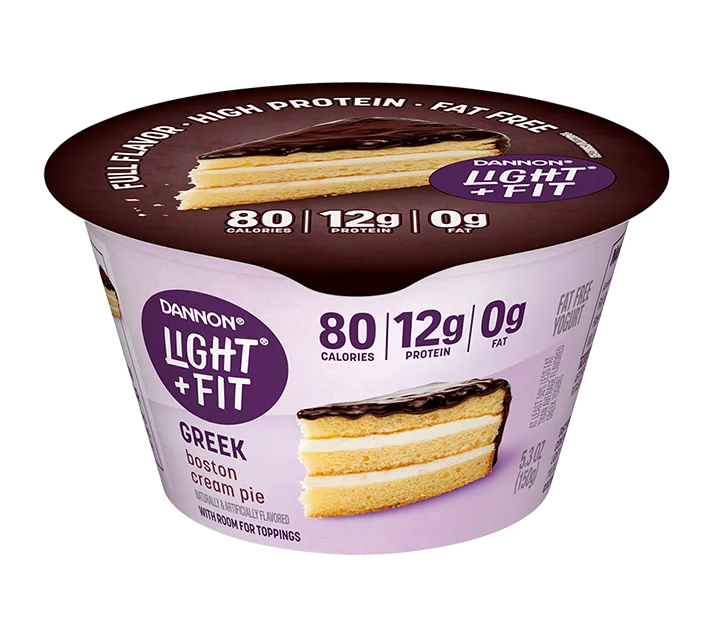 Light + Fit Nonfat Greek Yogurt, Boston Cream Pie 5.3oz 