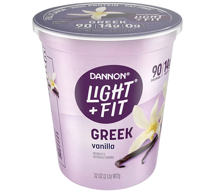 Light + Fit Nonfat Greek Yogurt, Vanilla 32oz 