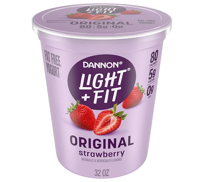 Light + Fit Fat Free Yogurt, Strawberry, 32oz