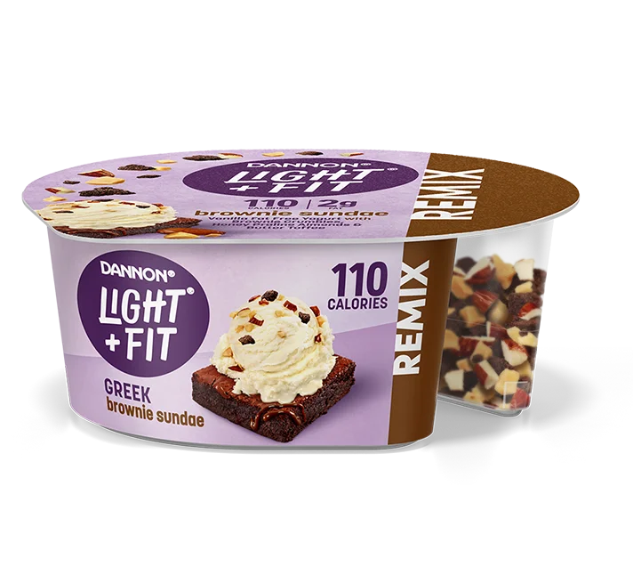 Light + Fit Remix Yogurt, Brownie Sundae