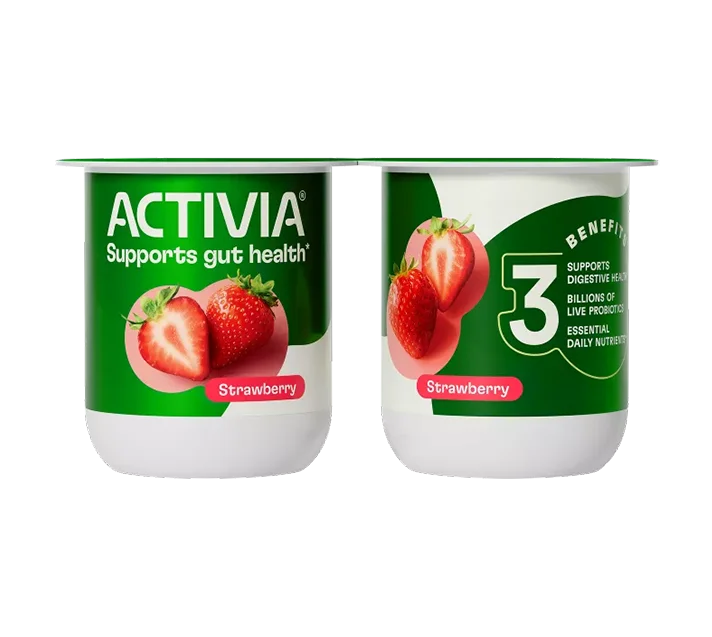 Activia Low Fat Yogurt, Strawberry, 4oz 4pk
