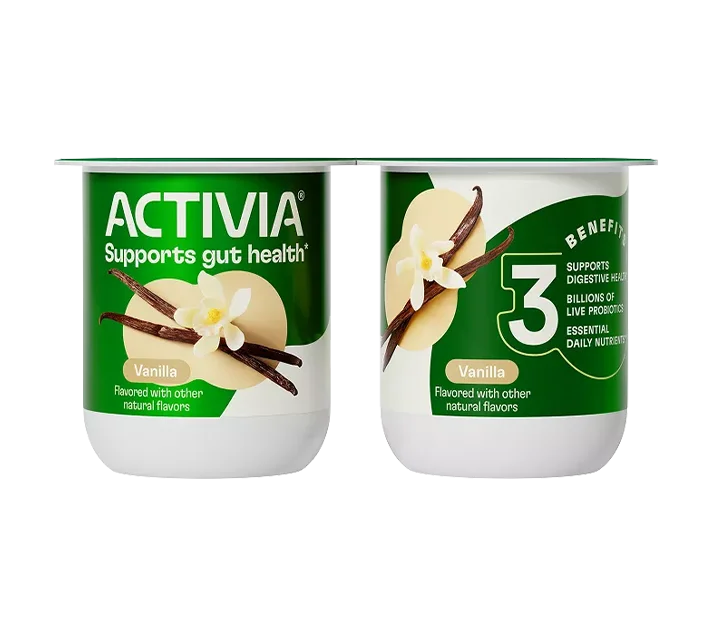 Activia Low Fat Yogurt, Vanilla, 4oz 4pk, 4oz 12pk