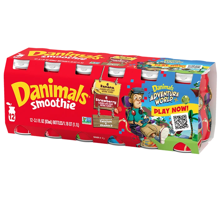 Danimals Strawberry Banana Smoothies 12pck 