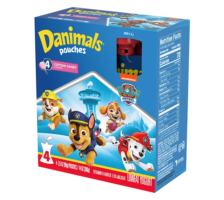 Danimals Cotton Candy Kids Yogurt Pouch