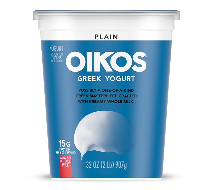 Oikos Blended Greek Nonfat Yogurt 4%, Plain 32oz