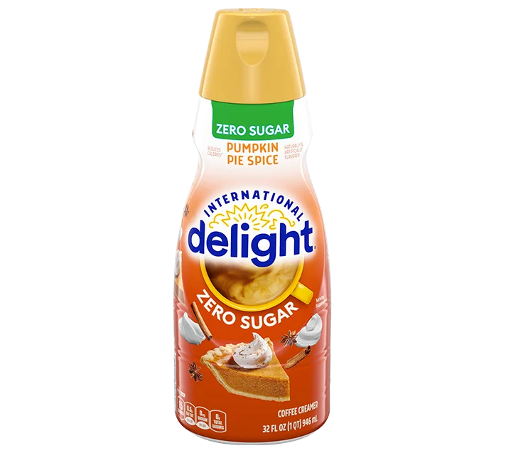 International Delight Coffee Creamer, Zero Sugar Pumpkin Pie Spice