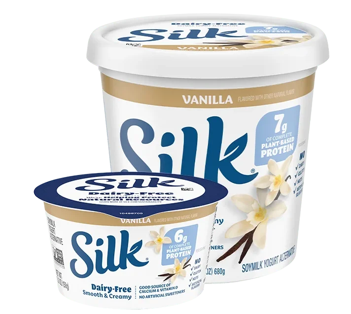 Silk Soymilk Yogurt Alternative, Vanilla 5.3oz and 24oz