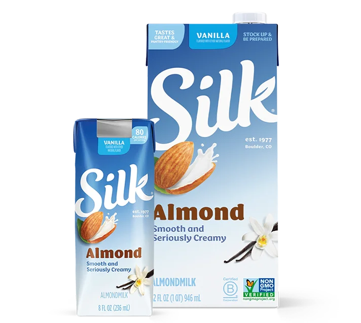 Silk Almondmilk, Vanilla 8oz and 32oz 