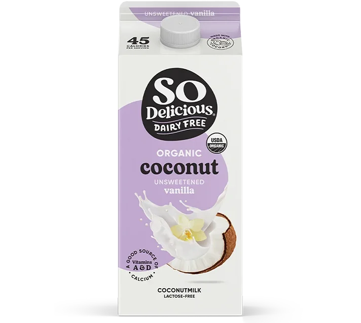 So Delicious Dairy Free Organic Coconutmilk | Unsweetened Vanilla Half Gallon 64oz Wholesale